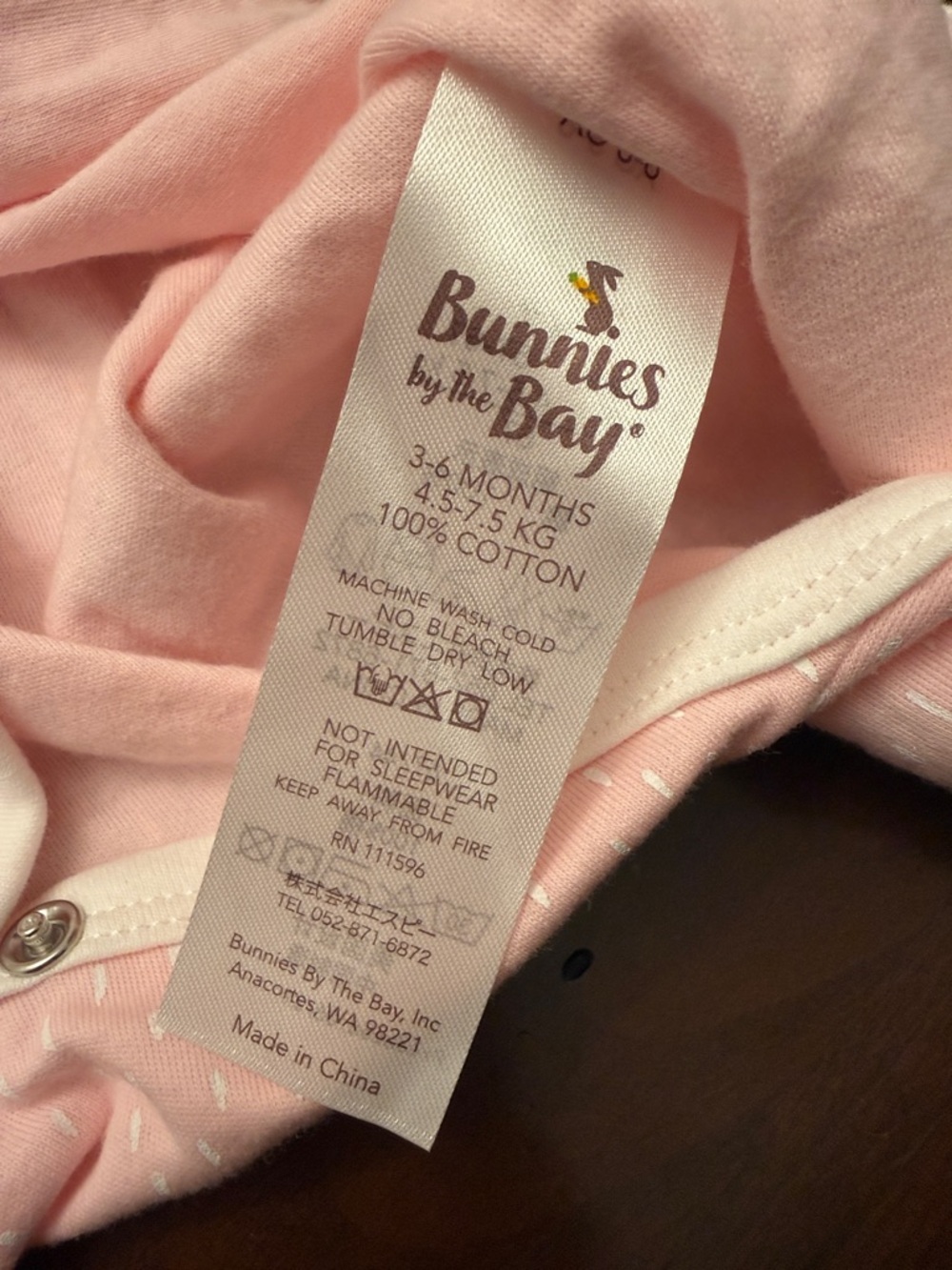 Bunnies by the Bay Pink Kimono-Style Baby Romper with Daisy - Picture 7 of 8